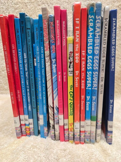 ULTIMATE Dr. Seuss DISCONTINUED 19-Book Library Archive - Rare VariantS & 1937 Blue "And To Think It Happened On Mulberry Street"