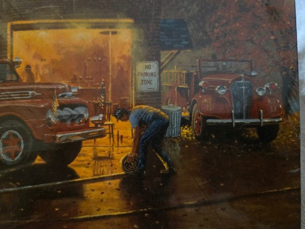 Great American Puzzle Factory Village Fire House 1000 Pc Sealed Dave Barnhouse