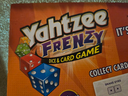 Brand New Hasbro Gaming Yahtzee Frenzy Dice &amp; Card Game Sealed 20 Dice 8+