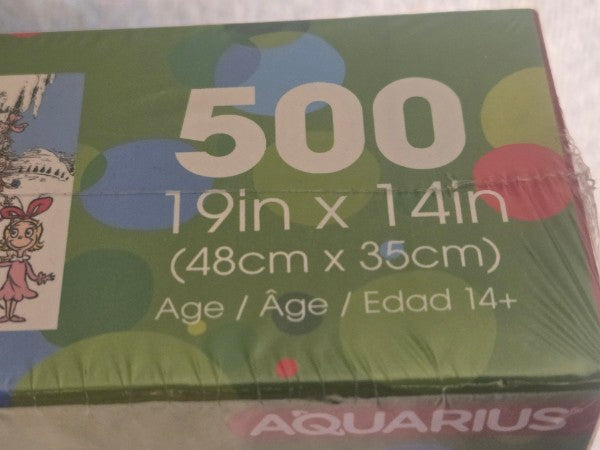 Dr. Seuss The Grinch Stole Christmas 500 Piece Puzzle Aquarius New Sealed 2025