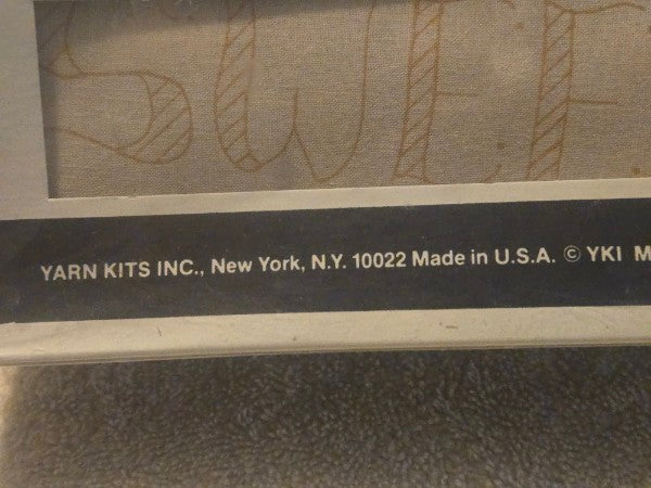 Vintage 1983 Valiant Crafts Candlewicking Pillow Kit "Home Sweet Home" Sealed NIP