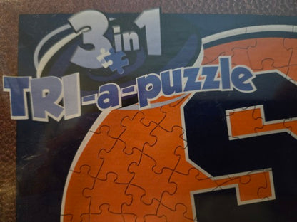 Syracuse Orange Football Helmet 3 in 1 TRI-a-puzzle Jigsaw Puzzle 350 Pc New Late For The Sky