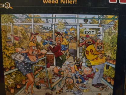 A MUST HAVE FOR PUZZLE LOVERS... Wasgij Original Mini 1 - Weed Killer - 54 Piece Jigsaw Puzzle NEW SEALED