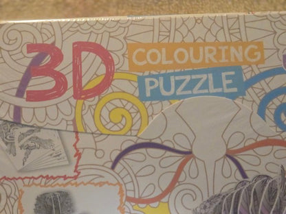 3D Coloring Puzzle Unicorn DIY Model Kit - New Sealed - Shantou Nosto Craft