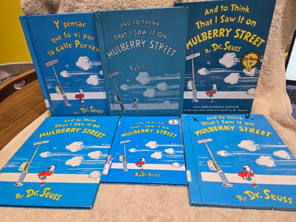 ULTIMATE Dr. Seuss DISCONTINUED 19-Book Library Archive - Rare VariantS & 1937 Blue "And To Think It Happened On Mulberry Street"
