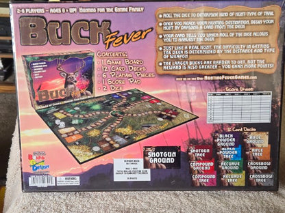 Buck Fever Board Game Hunting Strategy Chance 2007 New Factory Sealed 2-6 Players