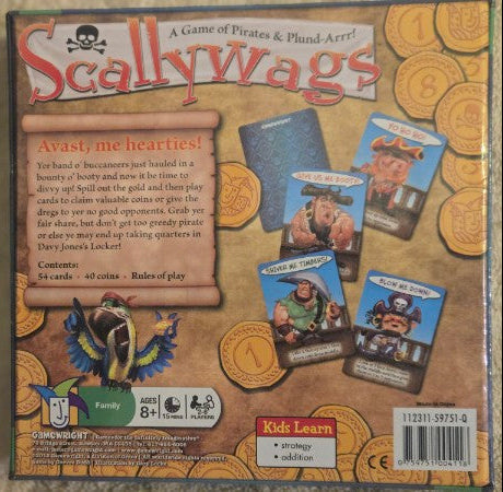 Scallywags Board Game Gamewright 2012 NEW Factory Sealed Pirate Plunder OOP