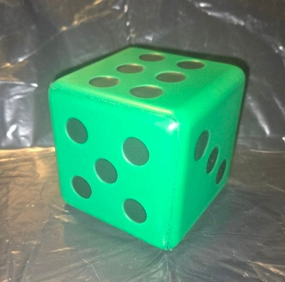 SET 0F 5 JUMBO 3 INCH FOAM COLOR DICE FUN FOR CARPET YAHTZEE PRESCHOOL LEARNING