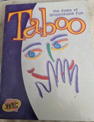 Vintage 2000 Taboo Classic Family Board Game Hasbro New Sealed W/Storage Wear