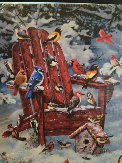 Cobble Hill Adirondack Birds 1,000 Piece Jigsaw Puzzle great winter scene new sealed