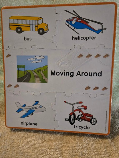 Excellerations Moving Around Transportation Kids Educational 12-Puzzle Bundle