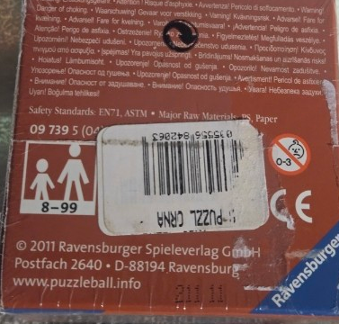 RARE VINTAGE 2011 RAVENSBURGER FOREST ANIMALS 3D CHRISTMAS ORNAMENT PUZZLE BALL NEW SEALED