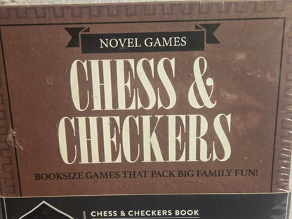 Novel Games: Chess & Checkers 2-in-1 Booksize Game Set Factory Sealed Gift Idea