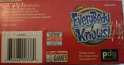 Everybody Knows Rapid Fire Questions Trivia Game Endless Games Sealed New Item 376