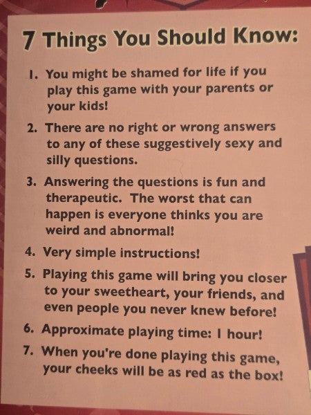 Share Loaded Questions - Adult Version Expose Yourself Even More Adult Party Game New!