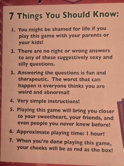 Share Loaded Questions - Adult Version Expose Yourself Even More Adult Party Game New!