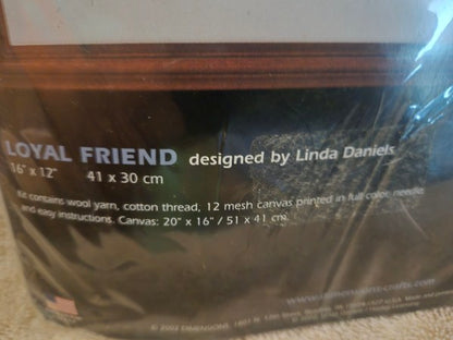 Dimensions 20005 Loyal Friend Needlepoint Kit Sealed Golden Retriever Dog 2002