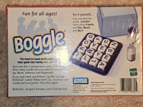 1999 Boggle Game Parker Brothers Factory Sealed Nos Vintage 90s Classic Word Game