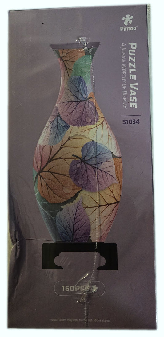 Pintoo Puzzle Vase Colorful Leaves 160 Piece 3D Curved Puzzle Vase Sealed