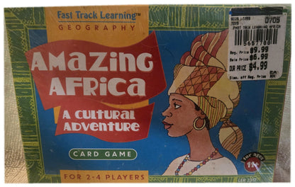 Lot of 2 Learning Resources Geography Card Games - Amazing Africa - Across the Americas - Sealed