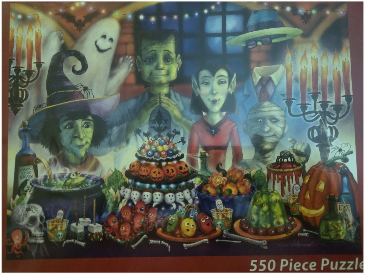 Vermont Christmas Company Monster Banquet 550 Piece Puzzle Sealed Halloween