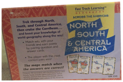 Lot of 2 Learning Resources Geography Card Games - Amazing Africa - Across the Americas - Sealed