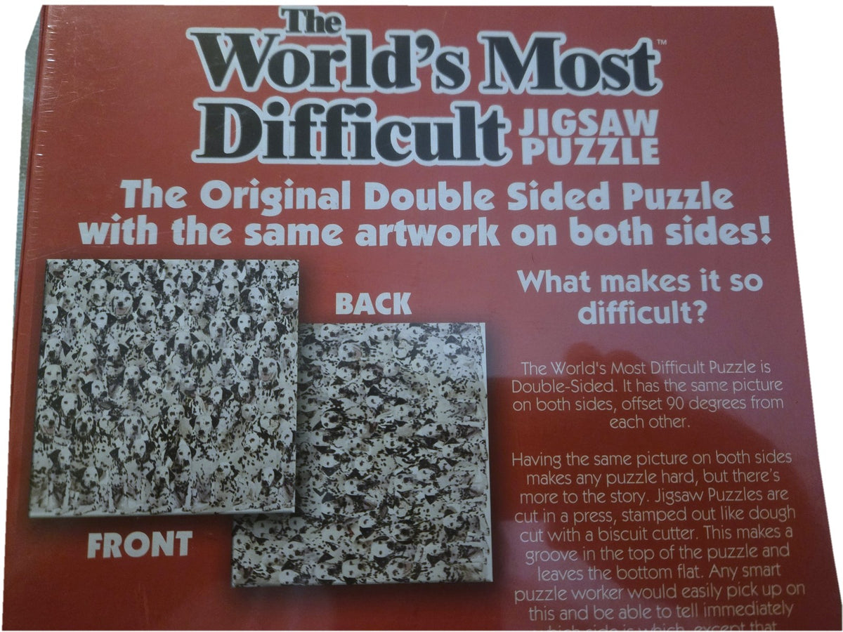 World's Most Difficult Jigsaw Puzzle Dalmatians 529 Pc Double Sided Sealed