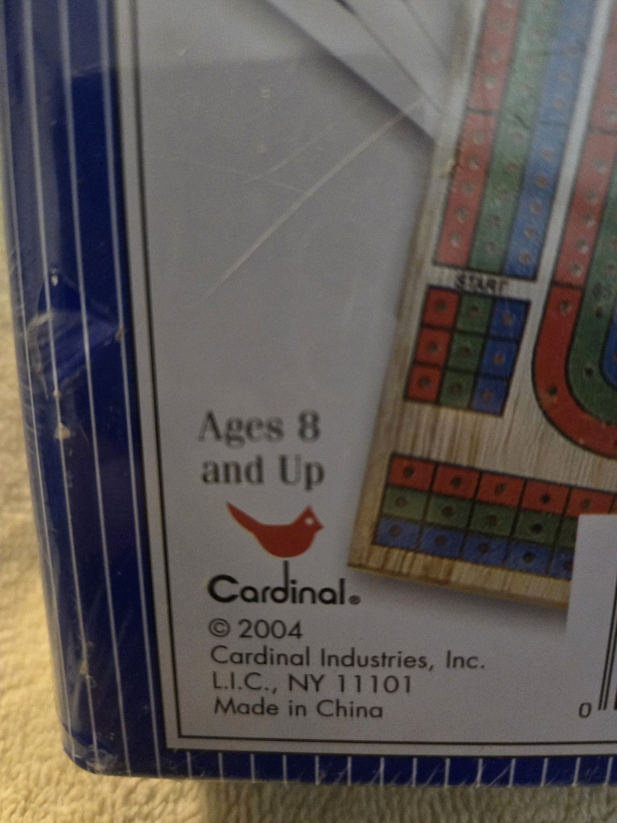 Cardinal Solid Wood 3 Track Cribbage Set - Folding Board - Cards - Pegs - Sealed