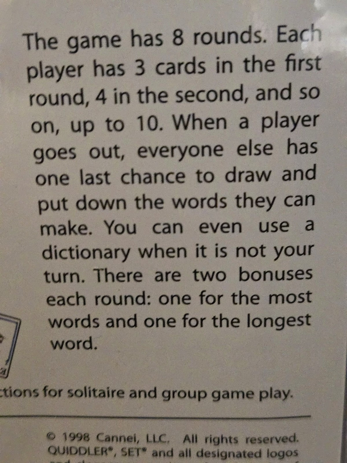 Quiddler Card Game The Short Word Game by SET Enterprises New Sealed