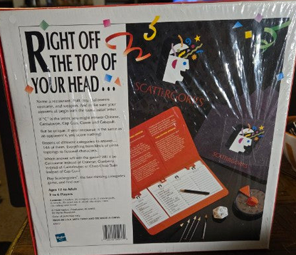 VINTAGE 1999 THE GAME OF SCATTERGORIES HASBRO - GET TOGETHER GAMES PARTY FAMILY FUN GAME SEALED