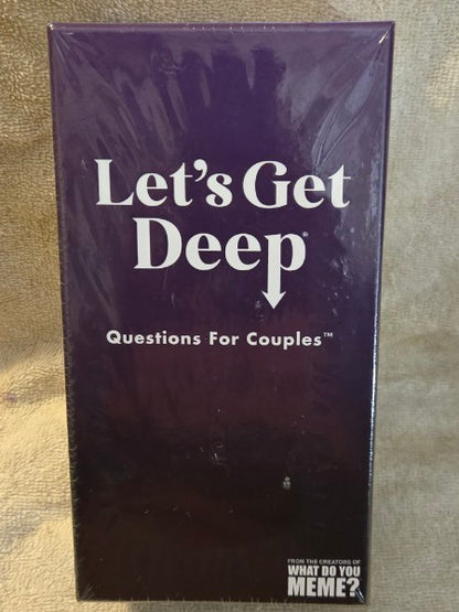 NEW What Do You Meme Let's Get Deep Questions For Couples Card Game Sealed NOS