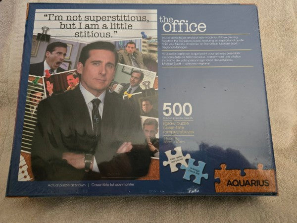The Office Michael Scott Jigsaw Puzzle 500 Piece Aquarius New Sealed 14x19 Fun