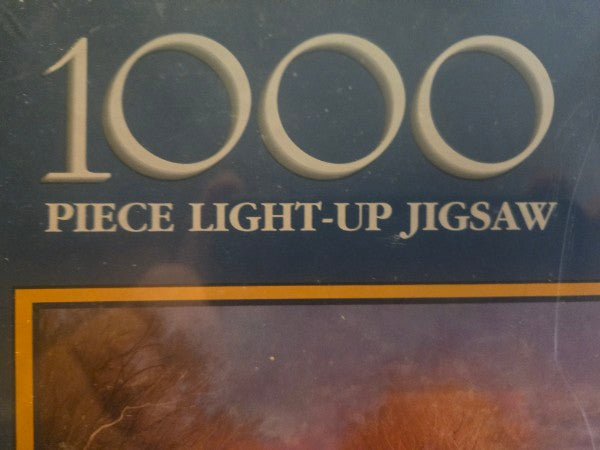 Rare - Retired 1000 Pc Light Up Puzzle Fireside Tipis [Teepee} Indians - Native American Scene New Sealed