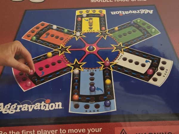 2018 Aggravation Board Game Classic Marble Race Winning Moves Hasbro New Sealed