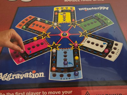 2018 Aggravation Board Game Classic Marble Race Winning Moves Hasbro New Sealed