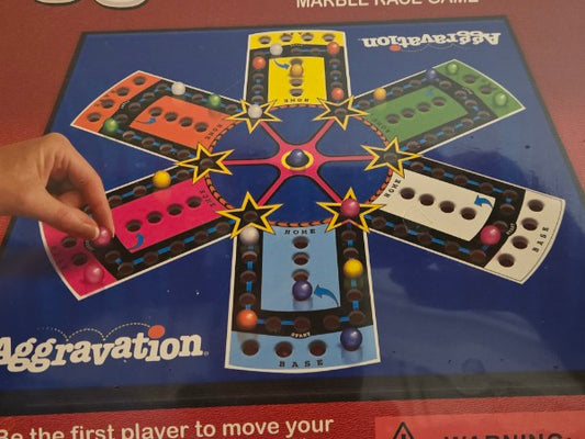 2018 Aggravation Board Game Classic Marble Race Winning Moves Hasbro New Sealed