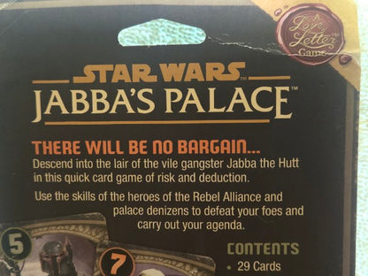 Star Wars Jabba's Palace A Love Letter Game Z-Man Games New Sealed