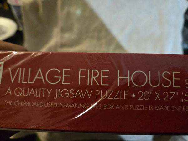Great American Puzzle Factory Village Fire House 1000 Pc Sealed Dave Barnhouse