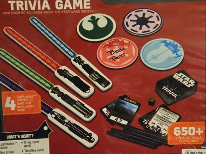 Star Wars Trivia Game – 650+ Questions & Lightsaber Puzzles – New & Sealed