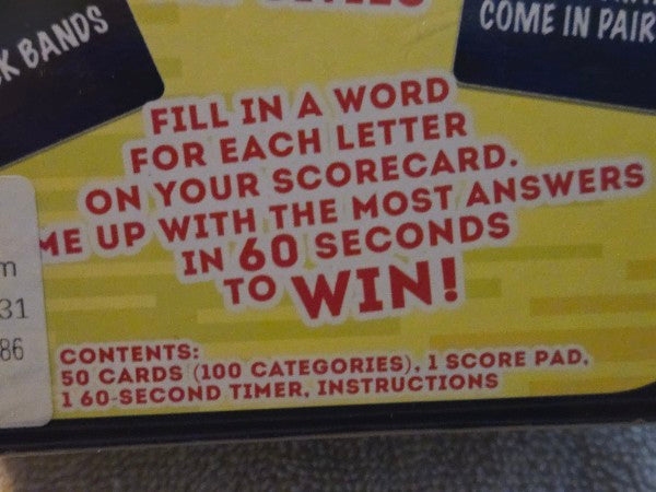 Share 60 Second Slam! Word Category Party Game Factory Sealed New Endless Games 2020