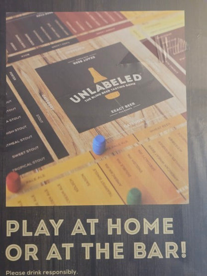 2017 Unlabeled: The Blind Beer Tasting Game New & Factory Sealed Party Game 21+