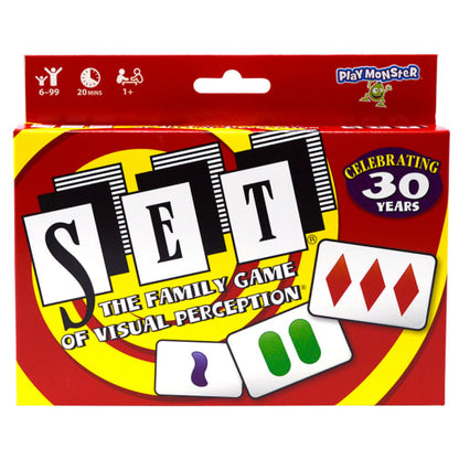 SET THE FAMILY GAME OF VISUAL PERCEPTION GROUP PLAY OR SOLITAIRE 30 YEARS PLAYMONSTER NEW