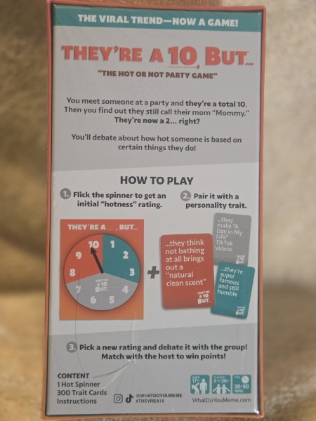 They’re A 10, But... "The Hot Or Not Party Game" – Brand New & Factory Sealed