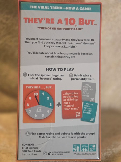 They’re A 10, But... "The Hot Or Not Party Game" – Brand New & Factory Sealed