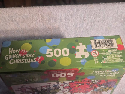 Dr. Seuss The Grinch Stole Christmas 500 Piece Puzzle Aquarius New Sealed 2025