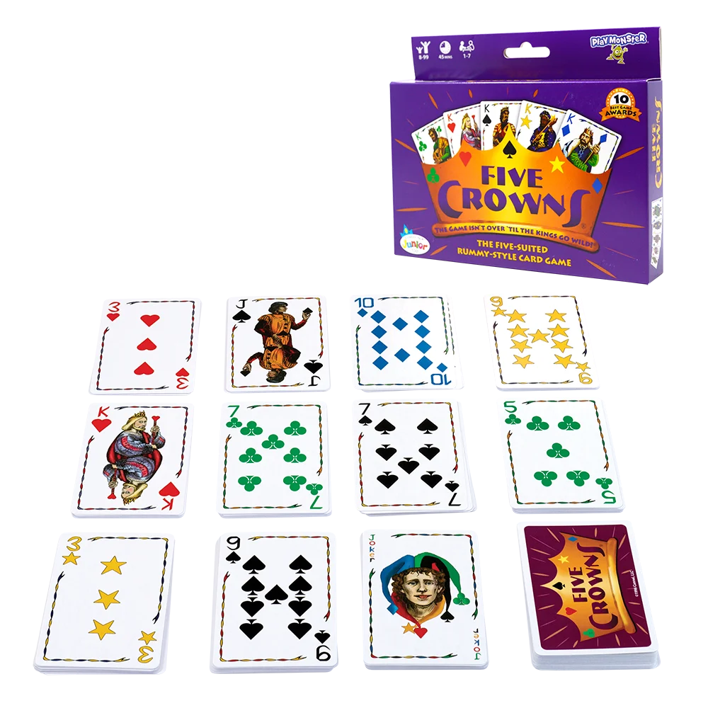 five crowns the five suited rummy style card game -isnt over til the kings go wild new sealed