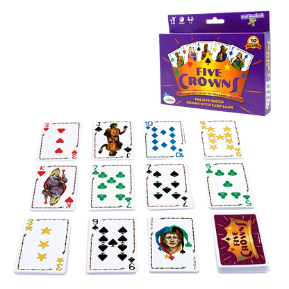 five crowns the five suited rummy style card game -isnt over til the kings go wild new sealed