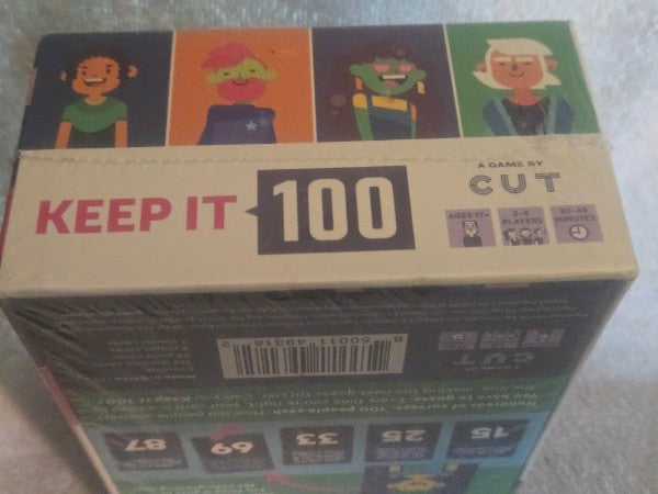 Keep It 100: The Game of Surprising Surveys by Cut - Adult Party Card Game NEW