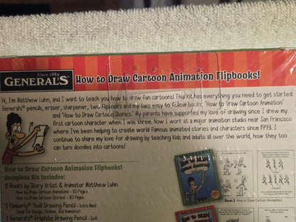 General Pencil Co. Matthew Luhn Cartoon Animation Flipbook Kit - New & Sealed