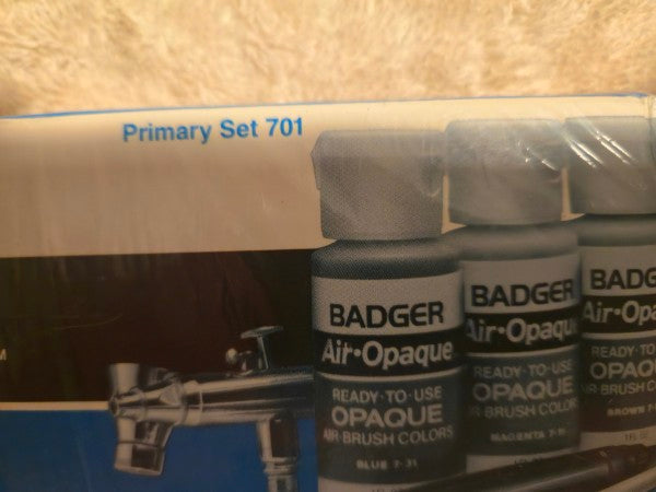 NOS Vintage Badger Air-Opaque Primary Set 701 - Factory Sealed 30th Anniversary